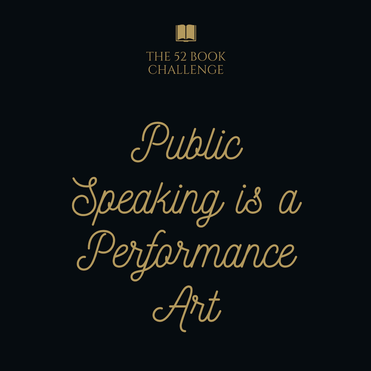 Public Speaking is a Performance Art